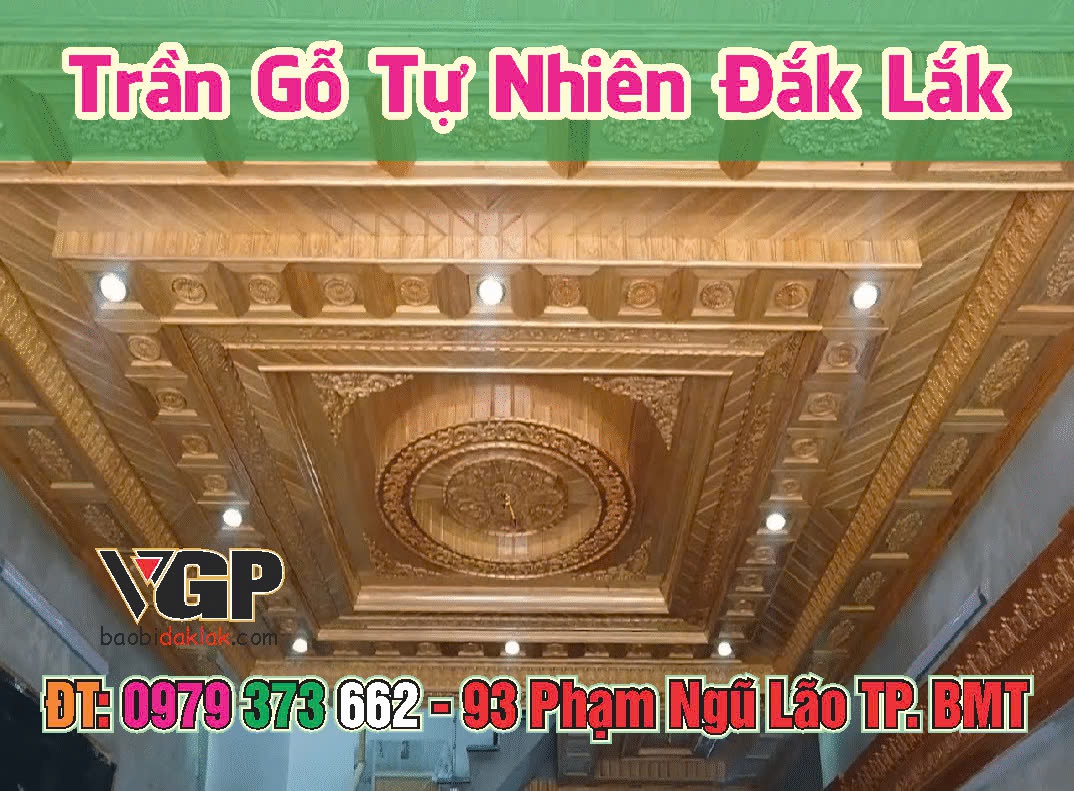 Trần gỗ tự nhiên Đắk Lắk