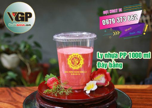Ly nhựa PP 1000 ml đáy bằng