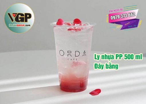 Ly nhựa PP 500 ml đáy bằng