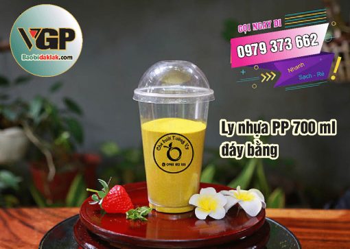 Ly nhựa PP 700 ml đáy bằng
