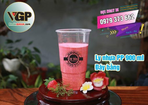 Ly nhựa PP 900 ml đáy bằng