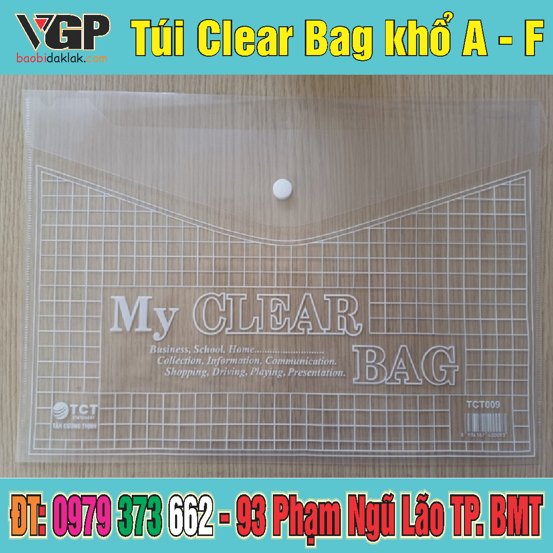 Túi clear Bag khổ A và F