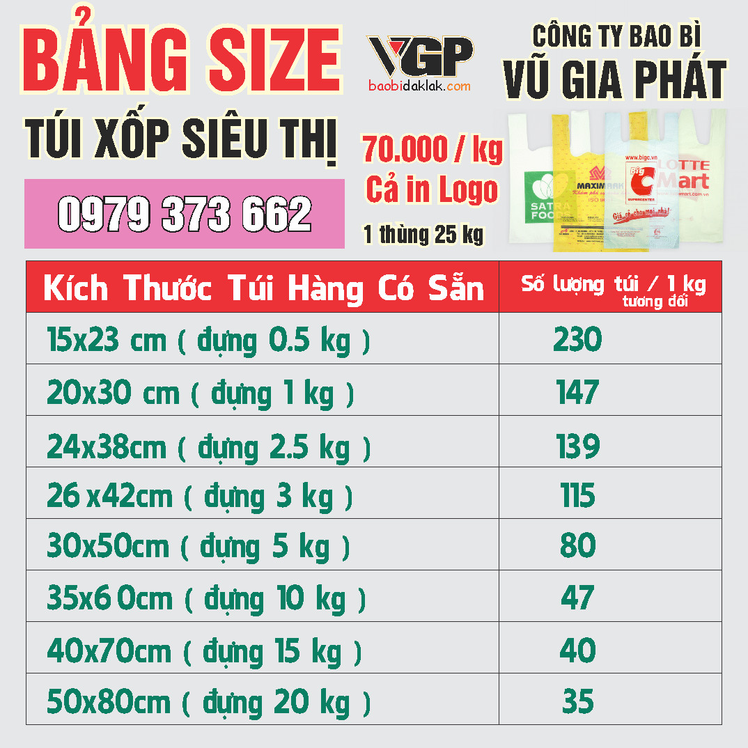 in Túi xốp siêu thị tại Buôn Ma Thuột