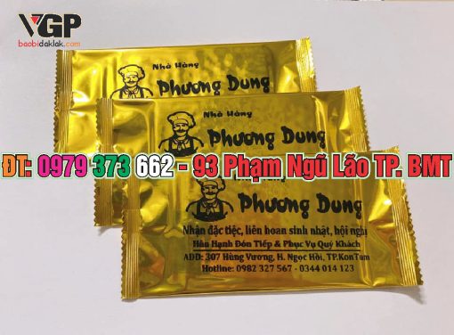 khăn lạnh màu vàng đồng