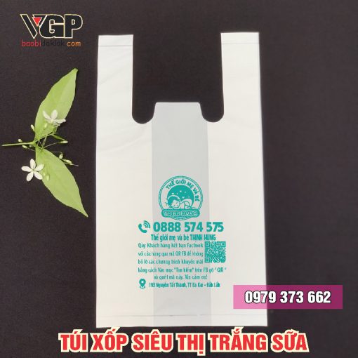 túi xốp siêu thị trắng sữa BMT