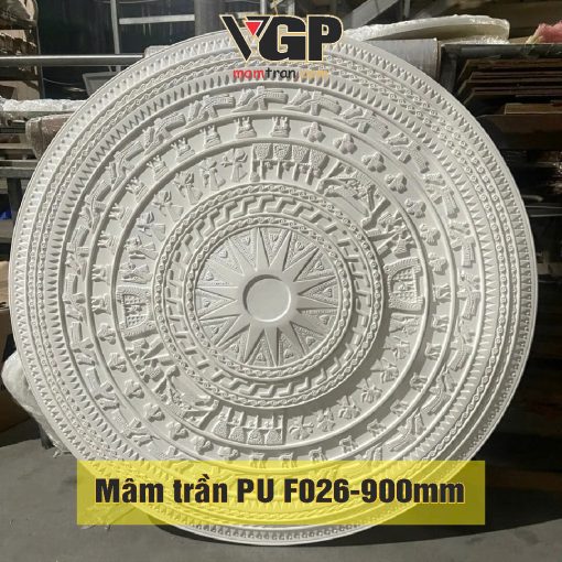 Mâm trần nhựa PU trống đồng Trắng nguyên bản F026-900